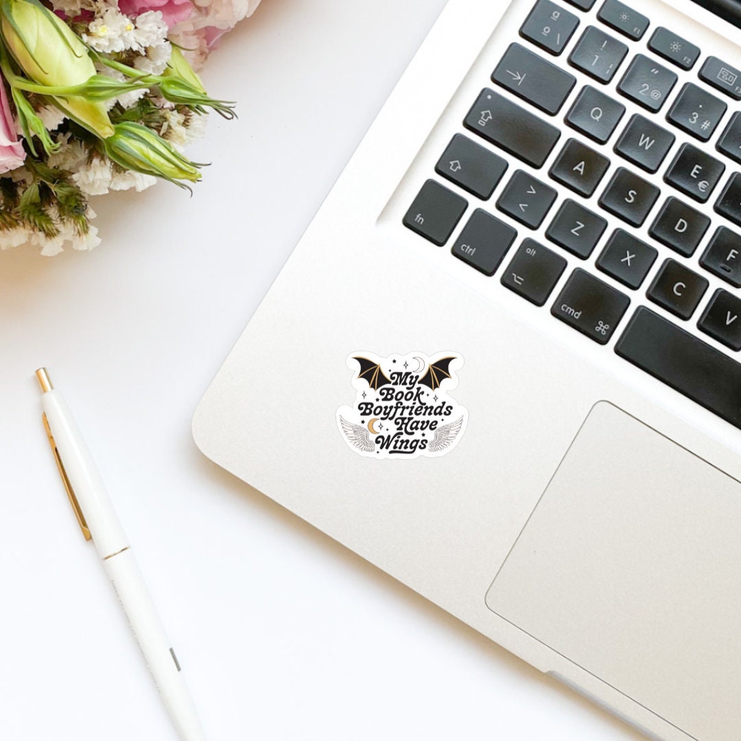 My Book Boyfriends Have Wings Sticker | ACOTAR | Book Inspired | Bookish Stickers | Kindle | Laptop | Romantasy Book Merch