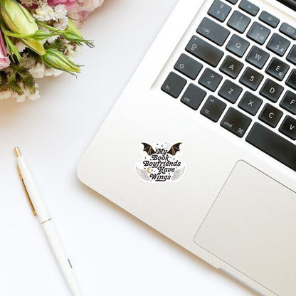 My Book Boyfriends Have Wings Sticker | ACOTAR | Book Inspired | Bookish Stickers | Kindle | Laptop | Romantasy Book Merch