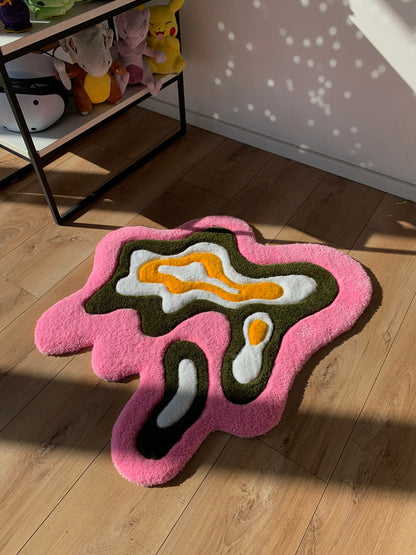 Tufted abstract rug tufting carpet handmade custom