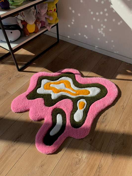 Tufted abstract rug tufting carpet handmade custom