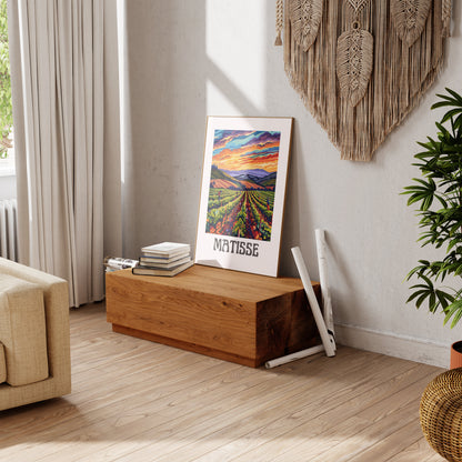 Henri Matisse Inspired Print with Frame, Artful Matisse Framed Poster, Matisse Art Print Livingroom Wall Art, Gallery Wall, Printed Matisse