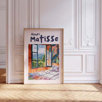 Henri Matisse Inspired Print with Frame, Artful Matisse Framed Poster, Matisse Art Print Livingroom Wall Art, Gallery Wall, Printed Matisse