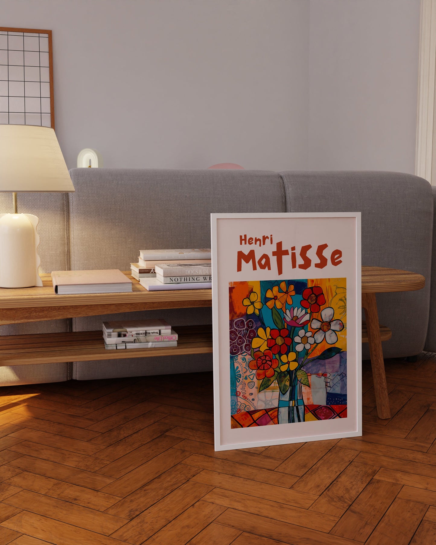 Henri Matisse Inspired Print with Frame, Artful Matisse Framed Poster, Matisse Art Print Livingroom Wall Art, Gallery Wall, Printed Matisse