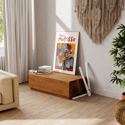 Henri Matisse Inspired Print with Frame, Artful Matisse Framed Poster, Matisse Art Print Livingroom Wall Art, Gallery Wall, Printed Matisse