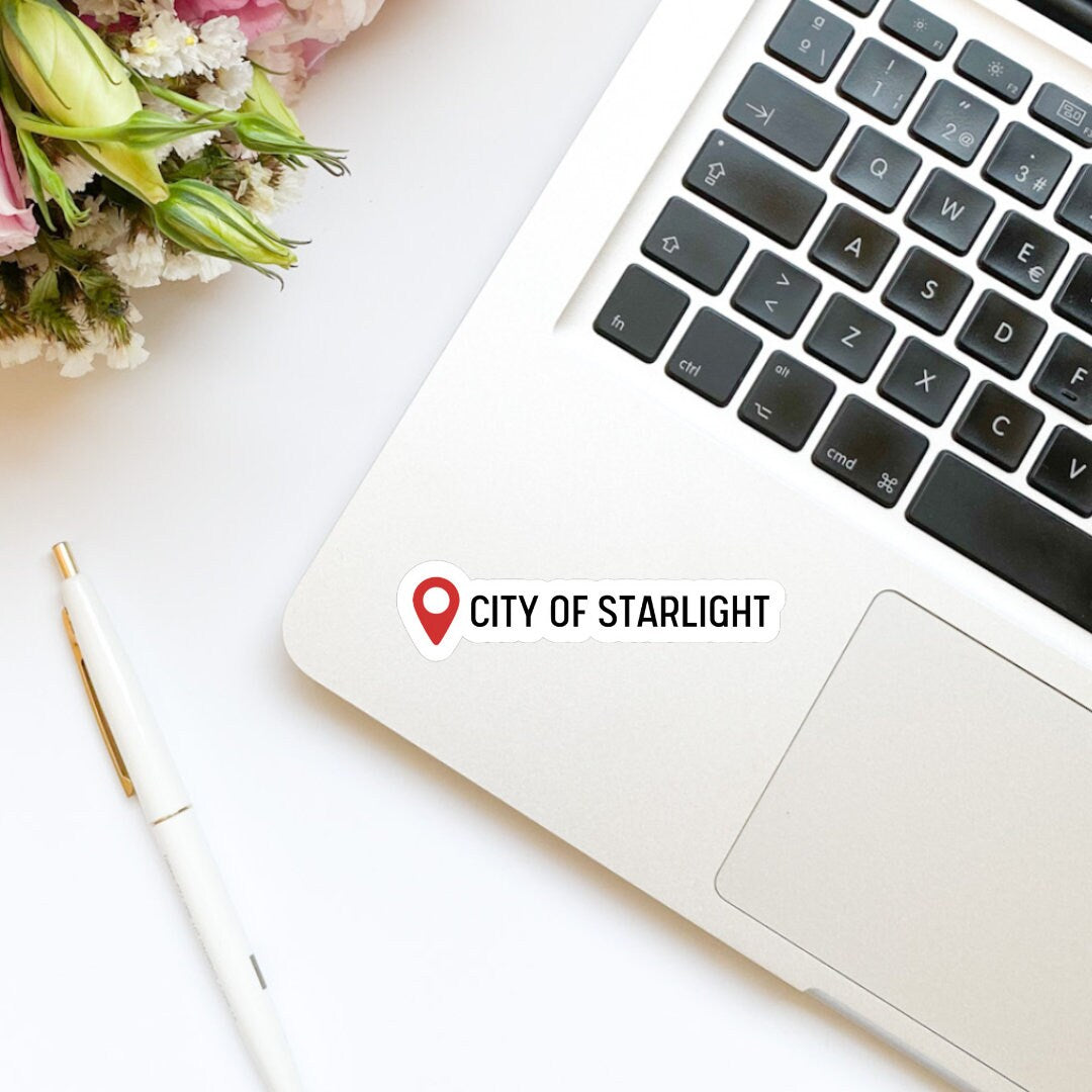 City of Starlight Location Pin sticker, ACOTAR, starlight, book inspired, bookish stickers, bat boys, waterproof, decal, romantasy, home,