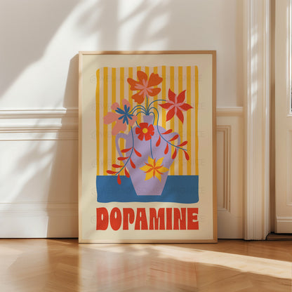 Dopamine Poster, Dopamine Decor, Maximalist Wall Art, Apartment Decor, Retro Wall Art, Trendy Wall Art, Colourful Wall Art