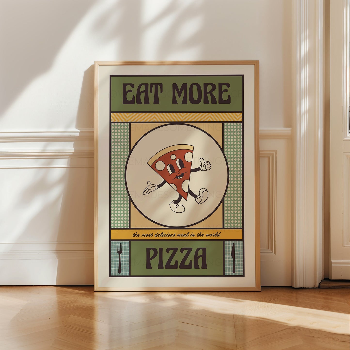 Pizza Print, Kitchen Art, Food Poster, Kitchen Poster, Kitchen Print, Pizza Poster, Kitchen Decor, Food Art, Funny Print
