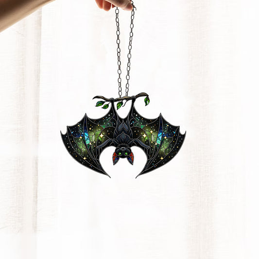 Bat Gothic Window Decor, mythical creature Acrylic Window Hanging Art Decoration, faux Ornament, Indoor Decor, Bat lovers gift