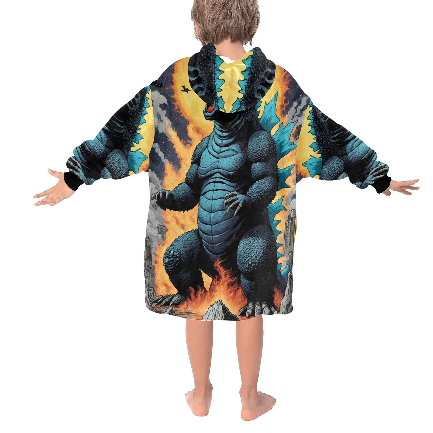 Kids Blanket Hoodie Godzilla Gojira Kaiju