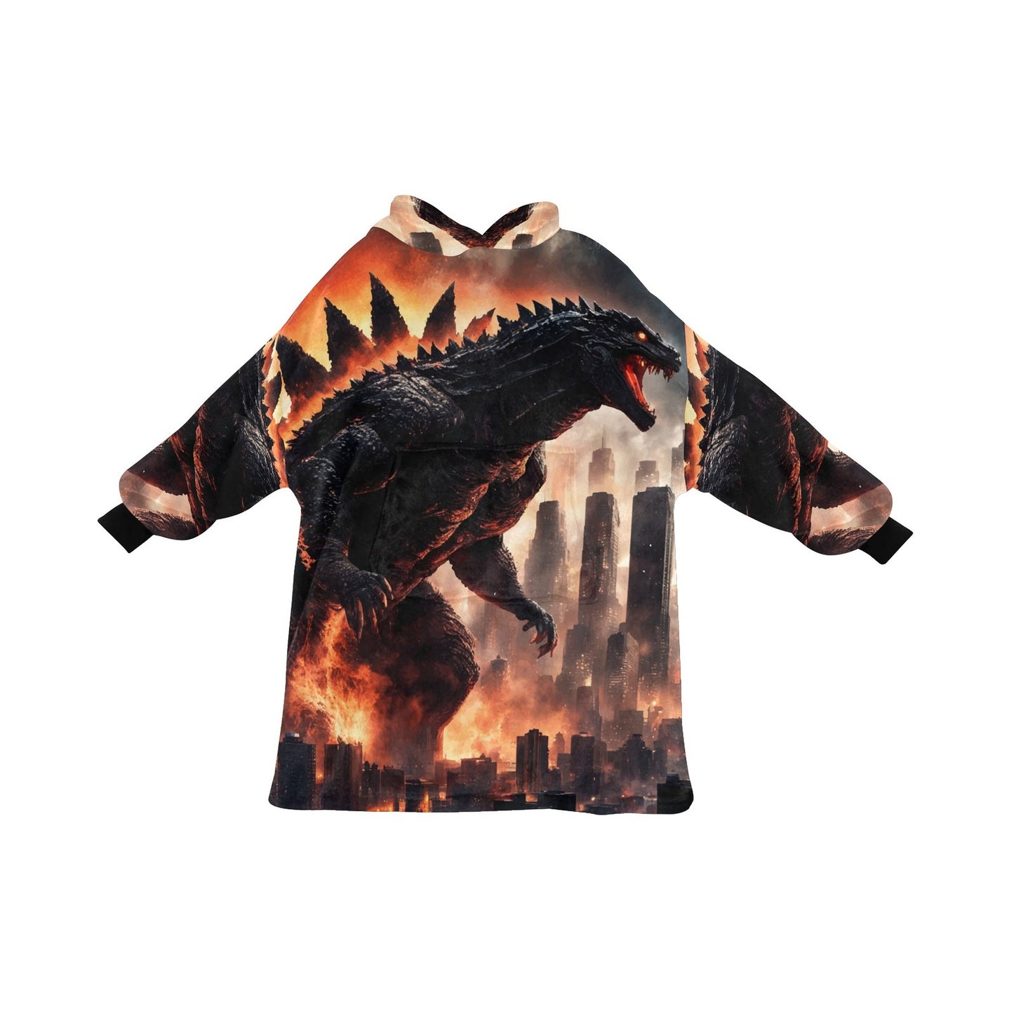 Godzilla Kids Blanket Hoodie Godzilla Gojira Kaiju
