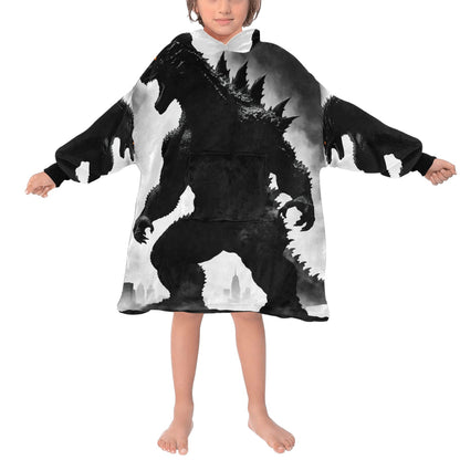 Kids Blanket Hoodie Godzilla Gojira Kaiju