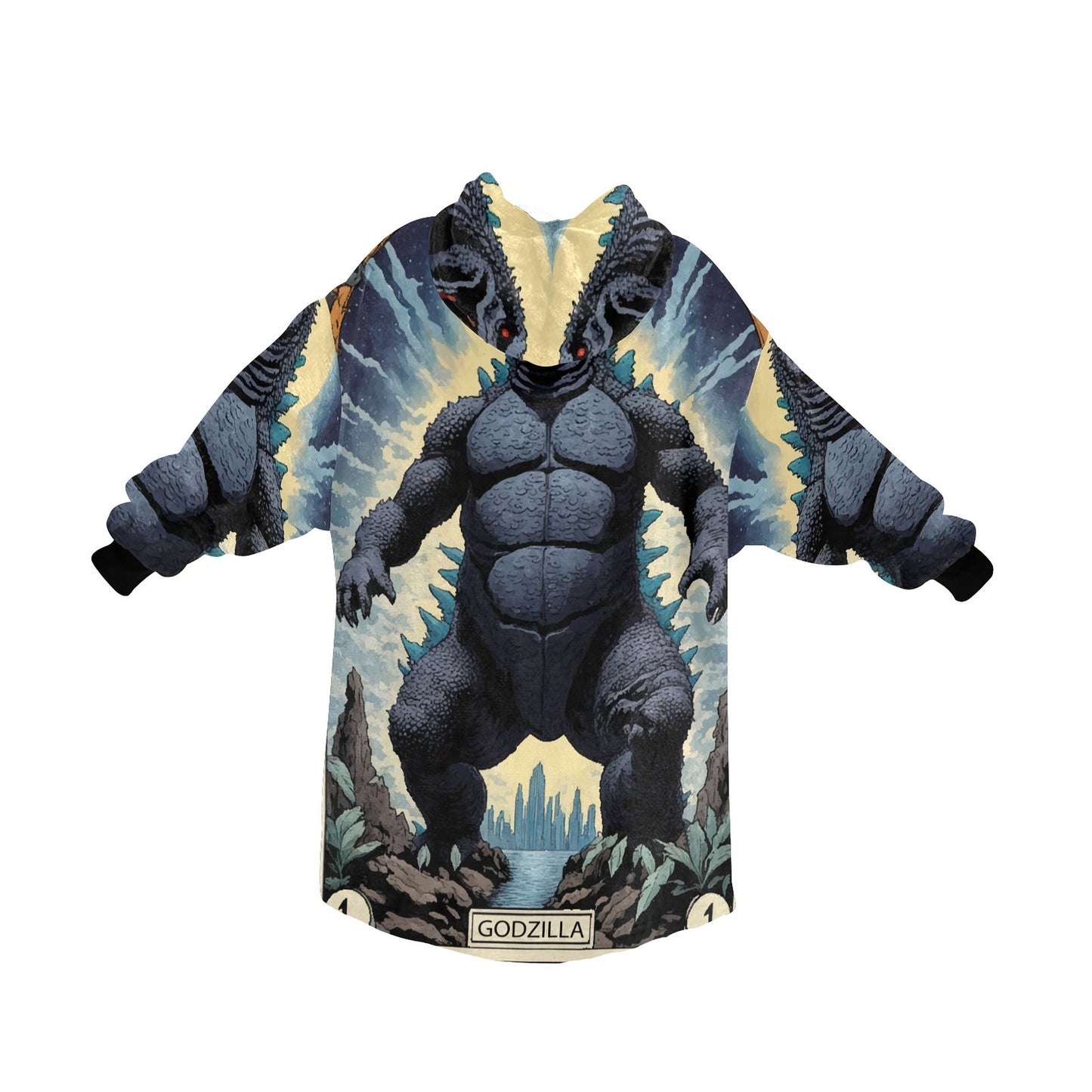 Kids Blanket Hoodie Godzilla Gojira Kaiju