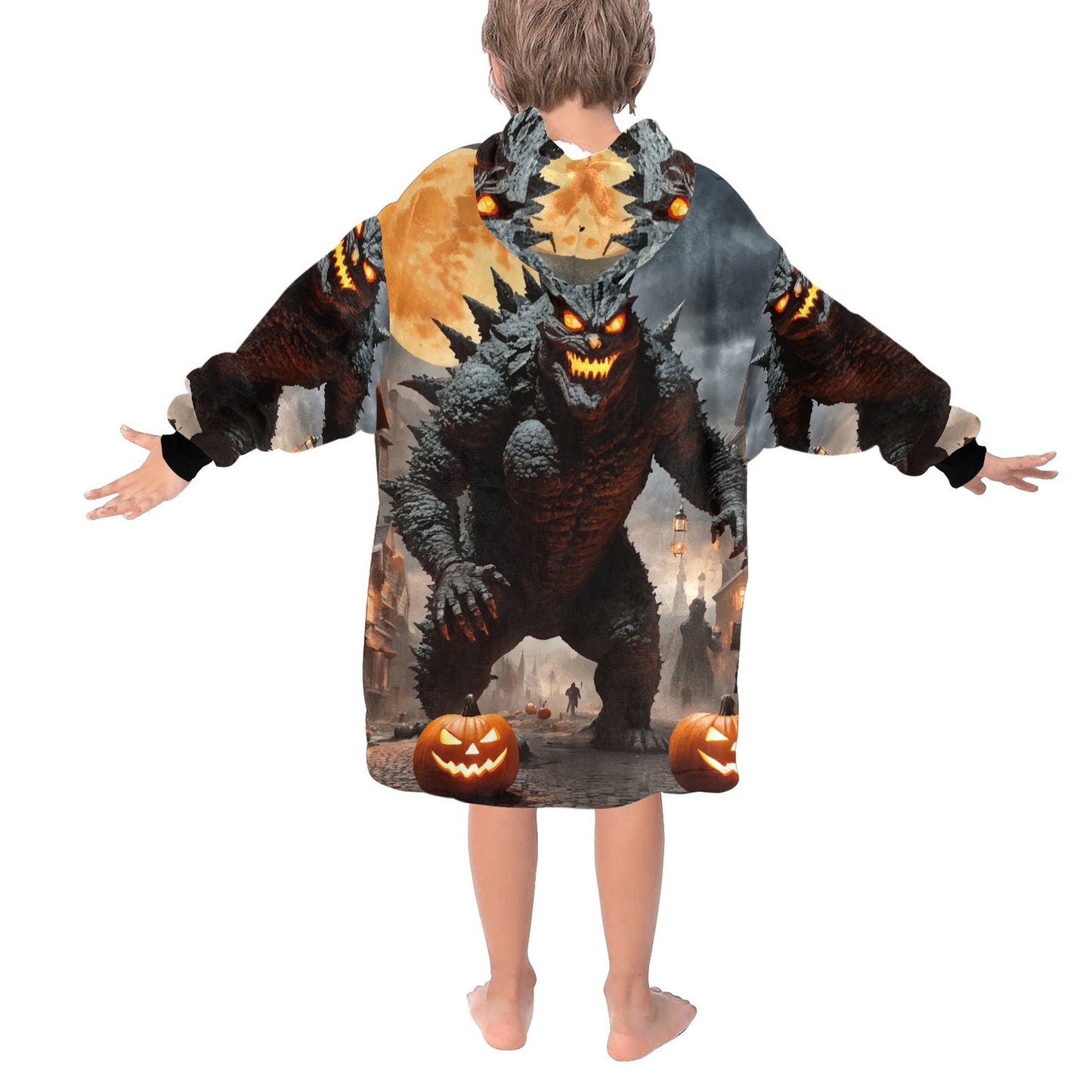 Kids Blanket Hoodie Godzilla Gojira Kaiju