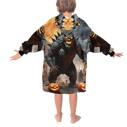 Kids Blanket Hoodie Godzilla Gojira Kaiju