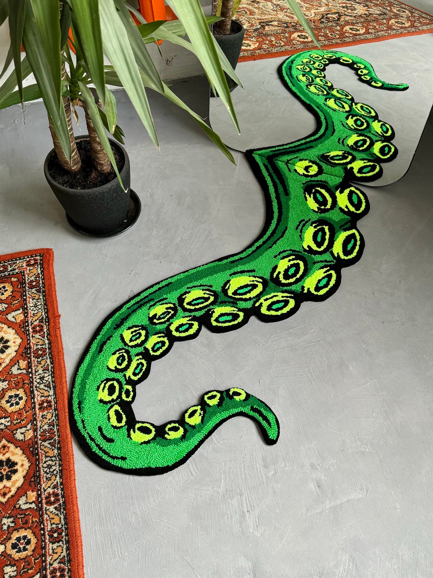 Octopus Tentacle Tufted Rug, Living room floor mat, Bedroom Rug, Aesthetic Rug, Sea Themed Rug, Realistic Rug, Gift for Her