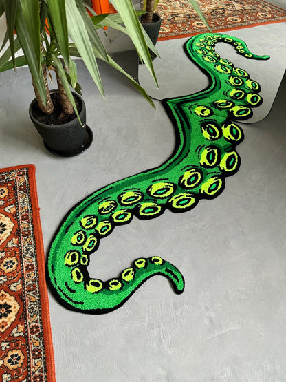Octopus Tentacle Tufted Rug, Living room floor mat, Bedroom Rug, Aesthetic Rug, Sea Themed Rug, Realistic Rug, Gift for Her
