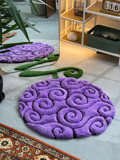 Anime themed 3D Tufted Rug, Handmade Fluffy Rug, Anime Rug, Anime Fan Gift, Plush Rug