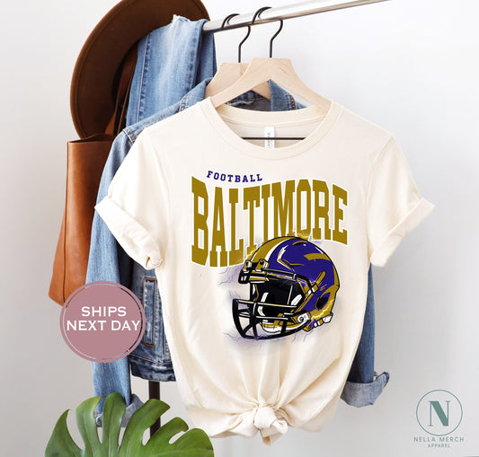 Retro Baltimore Football Shirt, Vintage Baltimore Football Shirt, Baltimore Football Women Shirt, Baltimore Football Toddler Shirt