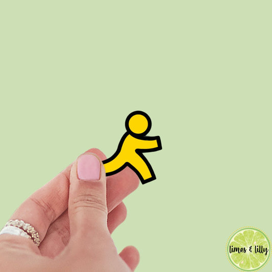 AIM | America Online Sticker | AOL Instant Messenger | Funny Y2K 90s Sticker | Retro Sticker | Nostalgia Vinyl Sticker | Kindle