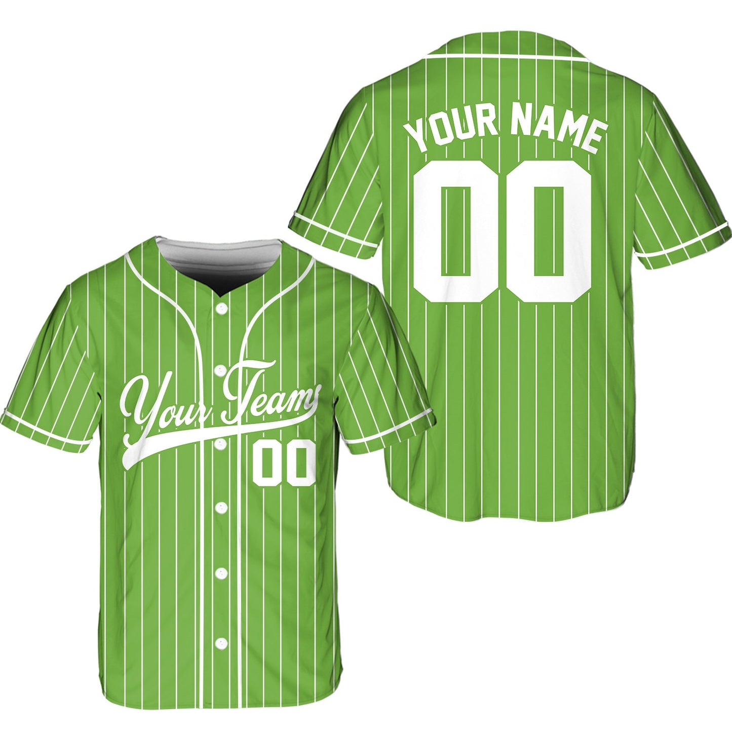 Personalized Team Name And Number Pinstripe Baseball Jersey, Custom Stripe Line Color Baseball Jersey, Baseball Jersey Uniform Baseball Fans