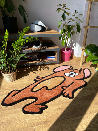 Smashed Mouse Handmade 3D Tufted Rug: Living Room Decor Carpet