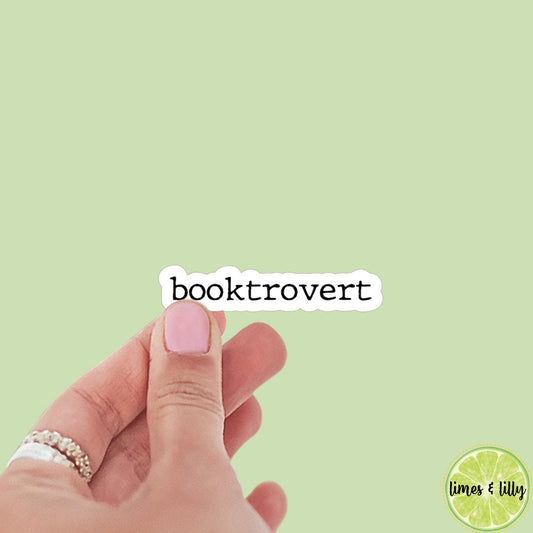 Booktrovert Typewriter Font Sticker | Book Sticker | Girly | Water Bottle Sticker | Bookish Stickers | Kindle Sticker | Book Lover