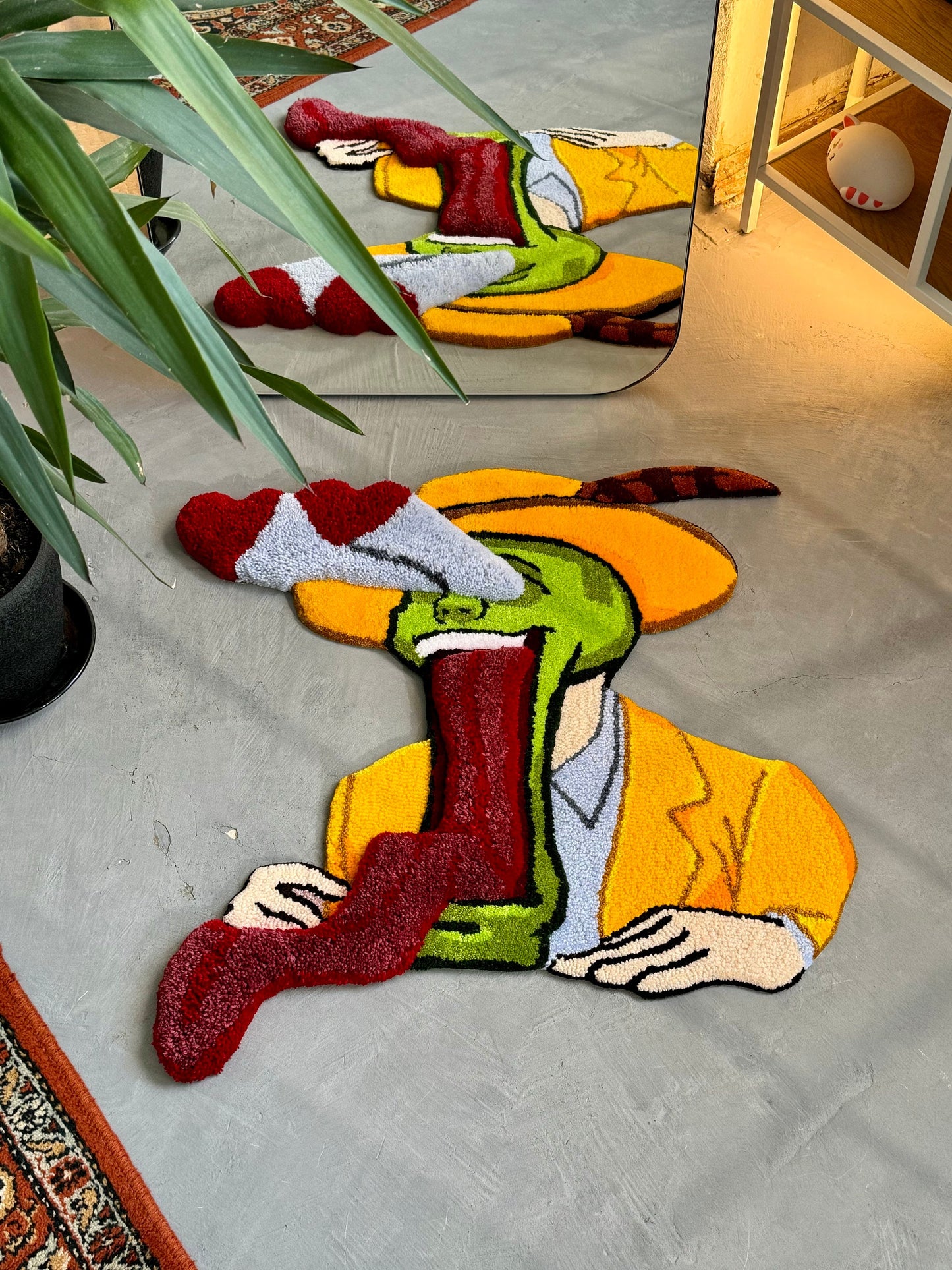 Tufted Movie Character 3D rug, Stylish Rug, Handmade floor art, Suit Tufted Rug