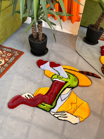 Tufted Movie Character 3D rug, Stylish Rug, Handmade floor art, Suit Tufted Rug