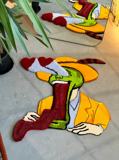 Tufted Movie Character 3D rug, Stylish Rug, Handmade floor art, Suit Tufted Rug