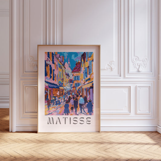 Henri Matisse Inspired Print with Frame, Artful Matisse Framed Poster, Matisse Art Print Livingroom Wall Art, Gallery Wall, Printed Matisse