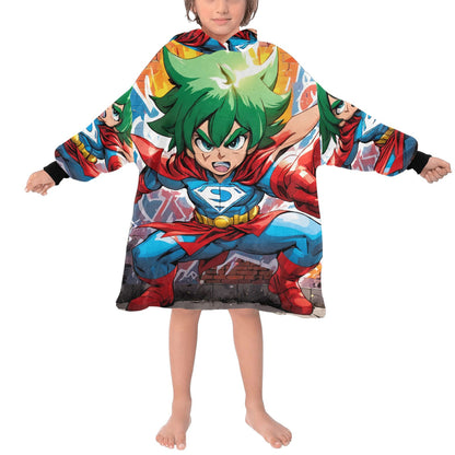 Kids Blanket Hoodie Manga Mangas