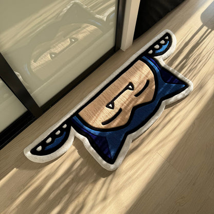 Handmade Cartoon Character Rug: Acrylic Tufted Decor (120cm)