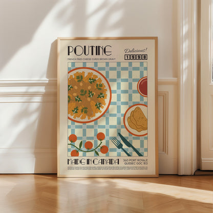 Poutine Poster, Food Art, Kitchen Art, Kitchen Wall Art, Trendy Wall Art, Exhibition Poster, Housewarming, Canada Print