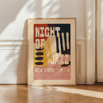 Jazz Poster, Music Print, Music Poster, Kitchen Art, Music Lover, Lyrics Poster, Wall Art, Home Decor, Mid Century Modern
