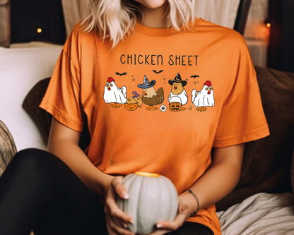 Chicken Sheet Sweatshirt, Halloween Chickens Shirt, Ghost Chicken Shirt, Halloween Party Shirt, Spooky Season Shirt, Fall Season Shirt