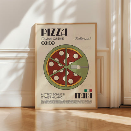Pizza Print, Kitchen Art, Kitchen Poster, Kitchen Print, Italia Art, Food Poster, Food Print, Kitchen Decor, Food Art