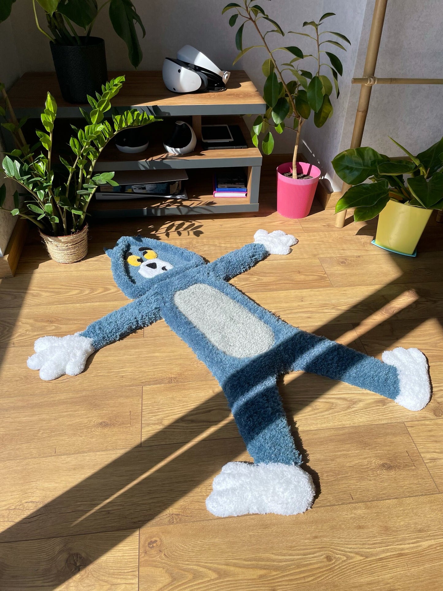 3D Tufted Cat Rug: High Pile Fluffy Carpet decoration