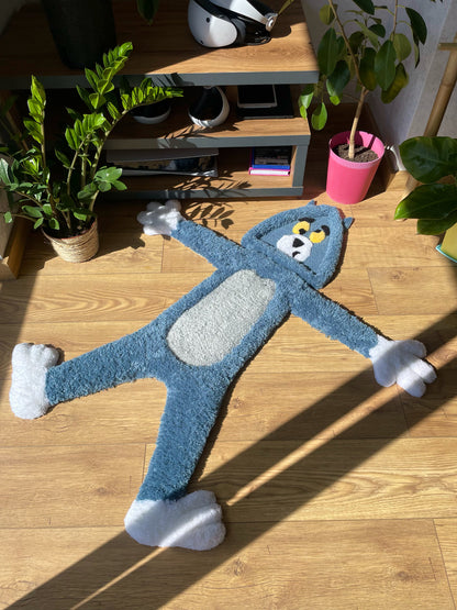 3D Tufted Cat Rug: High Pile Fluffy Carpet decoration