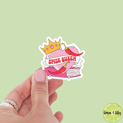 Spice Queen Royalty Book Sticker | bookish stickers | kindle | laptop | spicy romance | book stickers | decal |water bottle