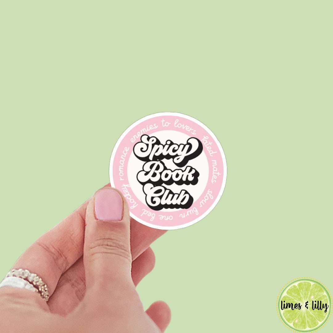 Spicy Book Club Circle Book Sticker | Romance Tropes | Bookish stickers | kindle stickers | laptop | spicy romance |