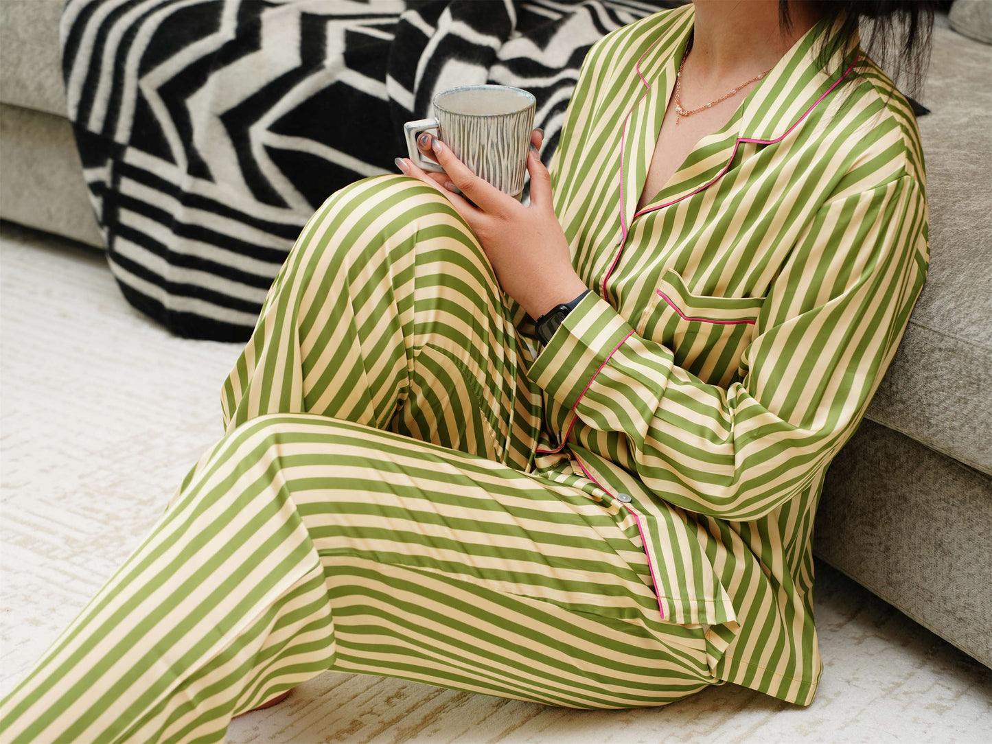 Classic Striped  Payjama Set ,Long Sleeves ,Bride and Bridesmaid Pajama , Birthday Gifts For Her?Could Be Wear Outside,