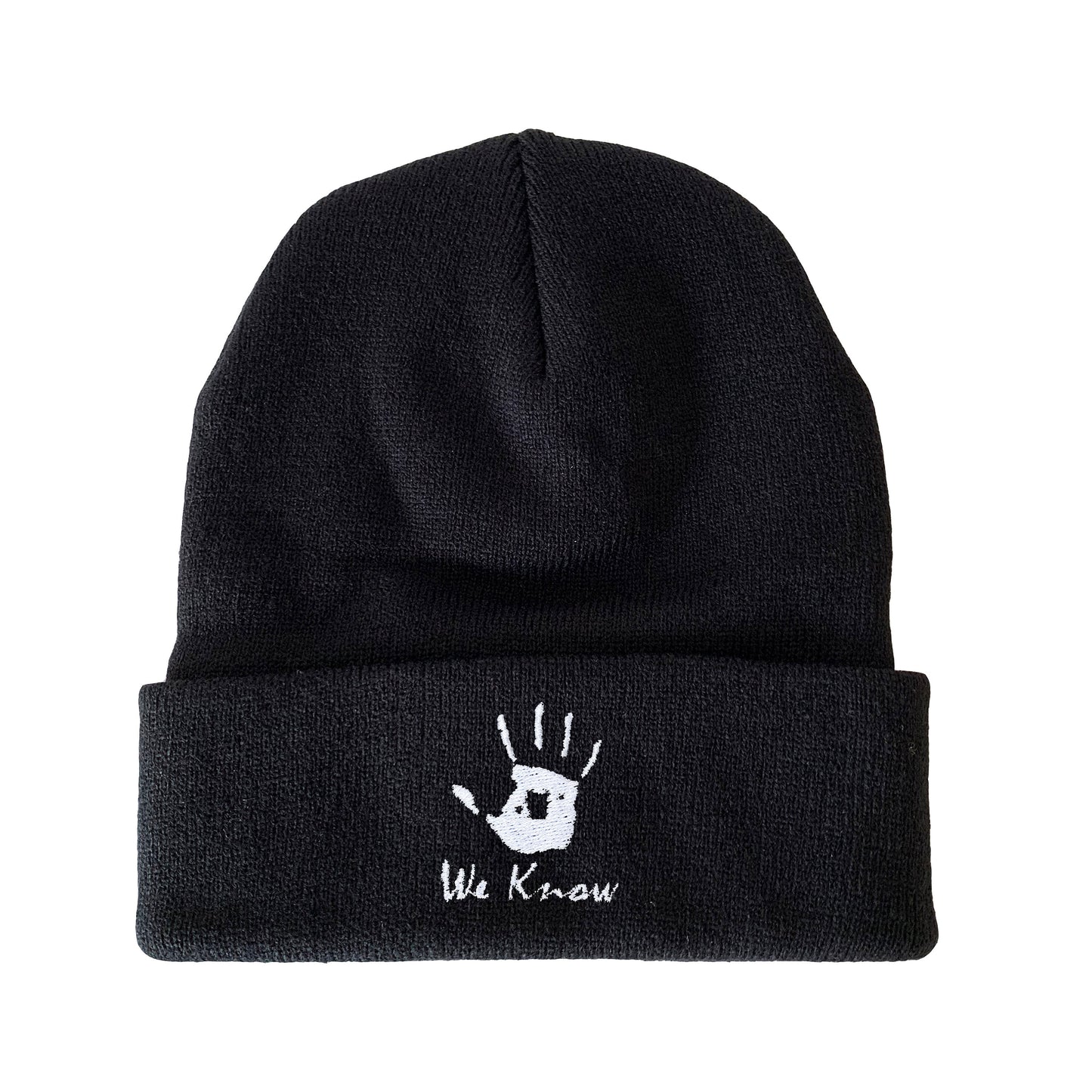 We Know Embroidered Beanie Winter Beanie
