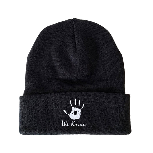 We Know Embroidered Beanie Winter Beanie