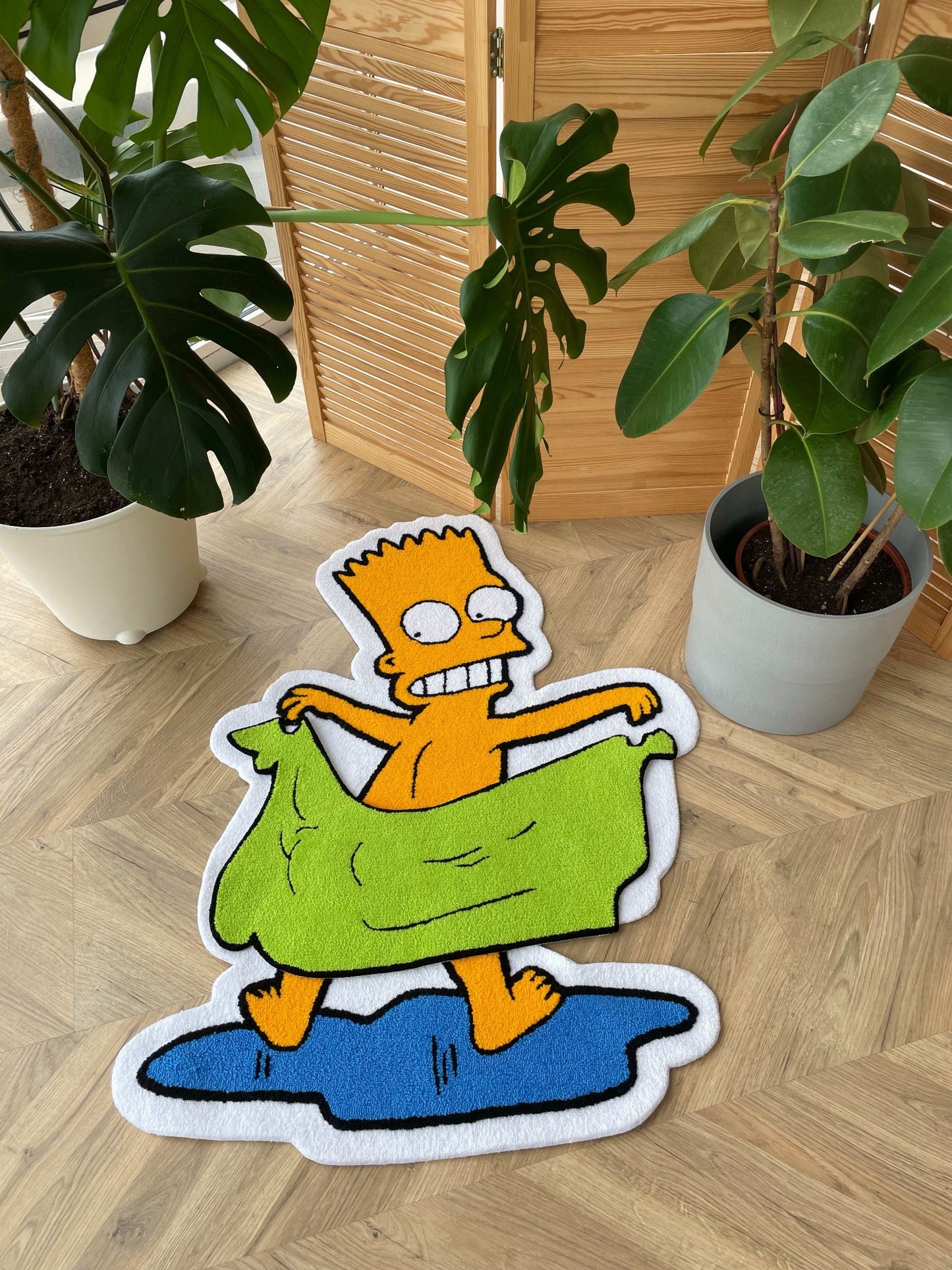 Bart Simpson Custom Rug: Tufted 3D Bath Towel Carpet