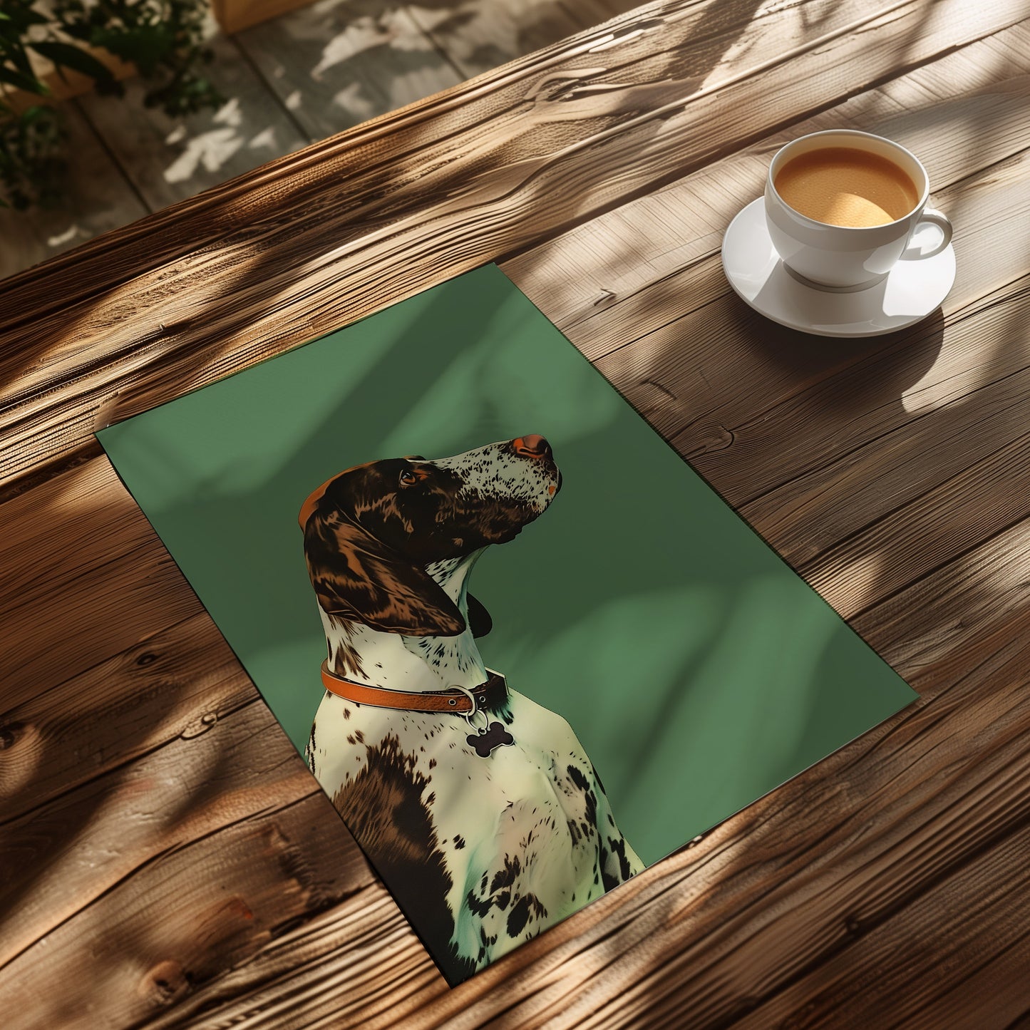 Vintage Pointer Dog Print Retro Duck Hunting Poster Outdoors Poster Travel Cabin Cottage Wall Art Rocky Mountains