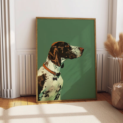 Vintage Pointer Dog Print Retro Duck Hunting Poster Outdoors Poster Travel Cabin Cottage Wall Art Rocky Mountains