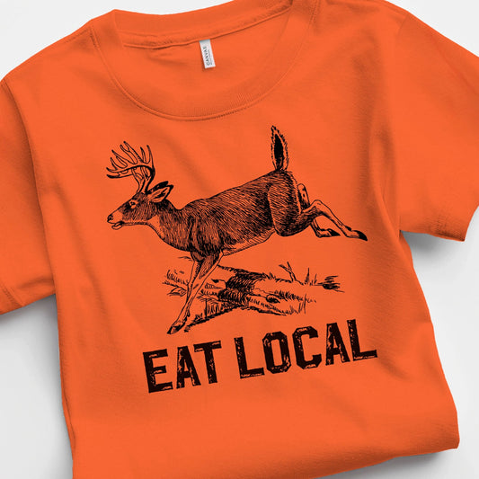 Hunting T-Shirt Men Funny Joke Hunting Shirt Dad Hunter Deer Shirts Rude Offensive Gifts For Hunters Eat Local Deer Tee
