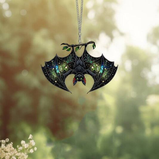 Bat Gothic Window Decor, mythical creature Acrylic Window Hanging Art Decoration, faux Ornament, Indoor Decor, Bat lovers gift