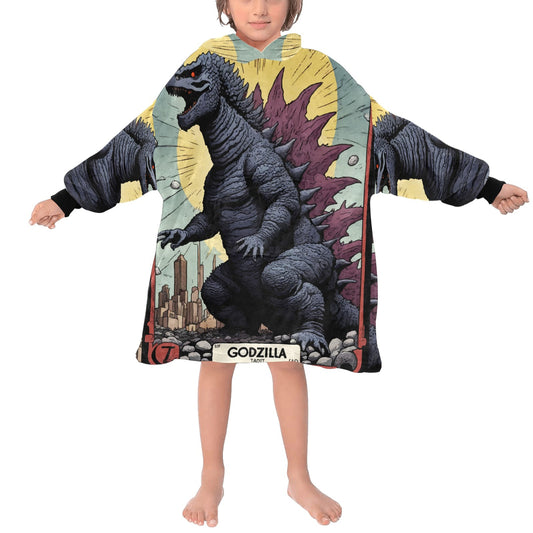 Kids Blanket Hoodie Godzilla Gojira Kaiju