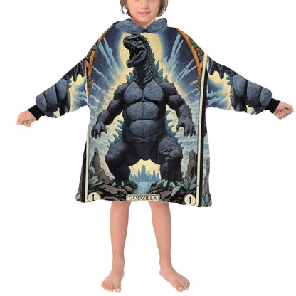 Kids Blanket Hoodie Godzilla Gojira Kaiju
